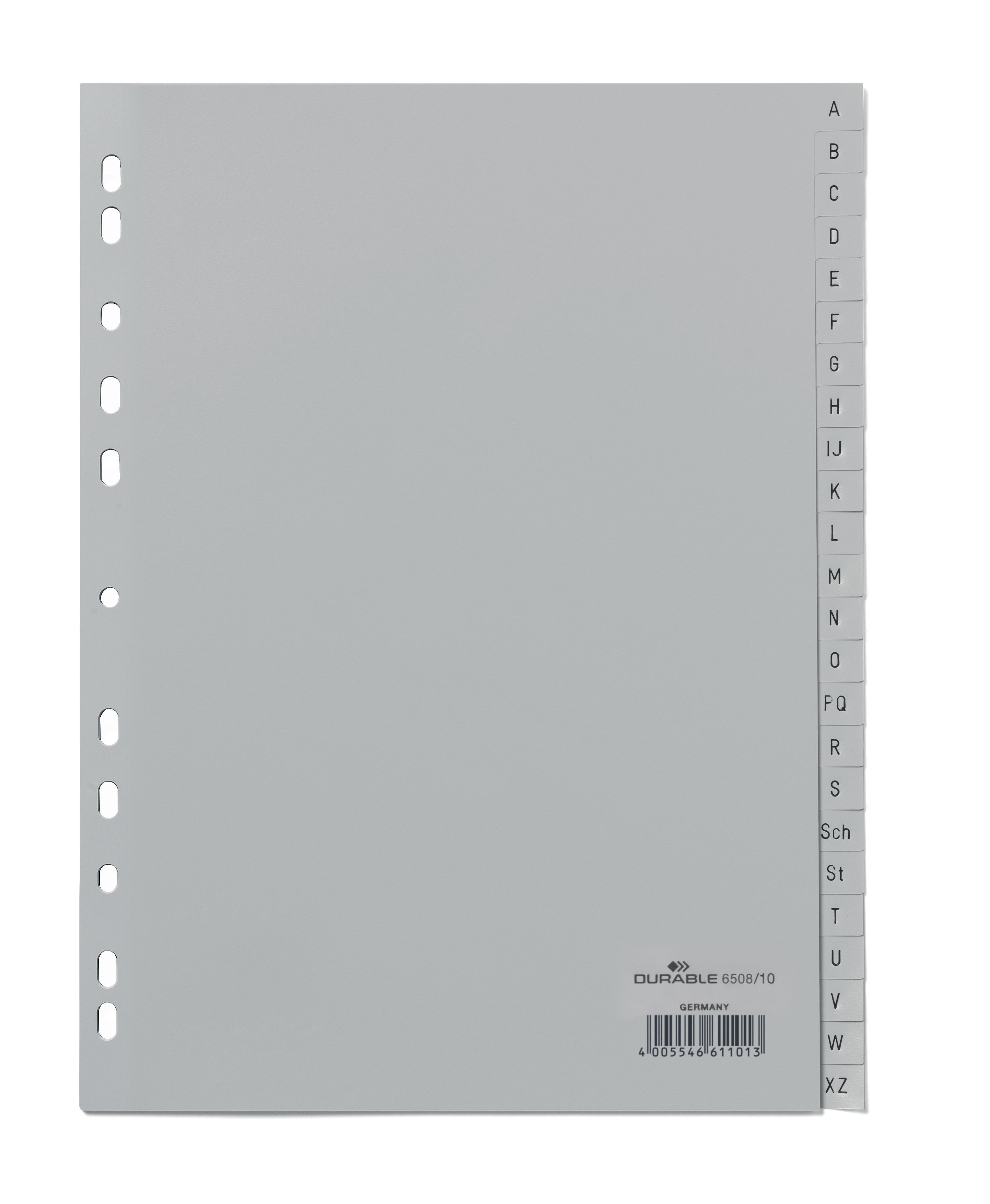 DURABLE Répertoires gris A4 6508/10 A-Z