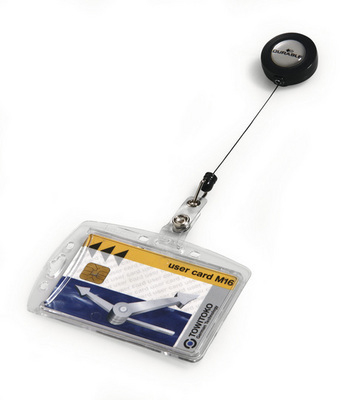 DURABLE Porte-badge p.carte d.sécurité 8012/19 a. enrouleur, 54x85mm 10 pcs.