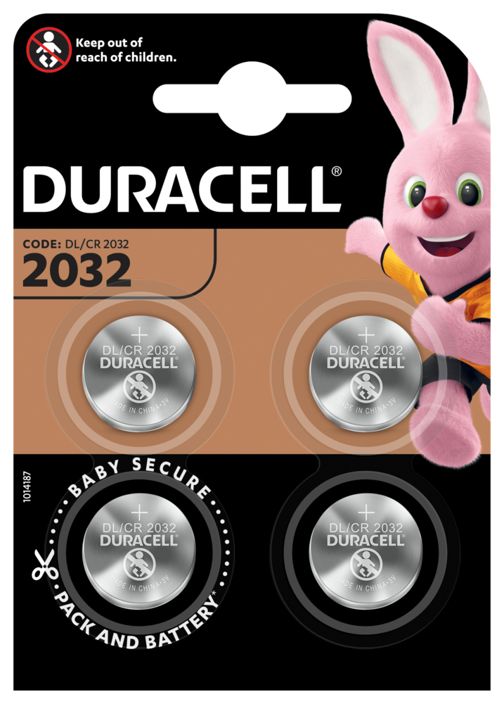 DURACELL Pile miniature Specialty 4-119376 CR2032, 3V 4 pcs.