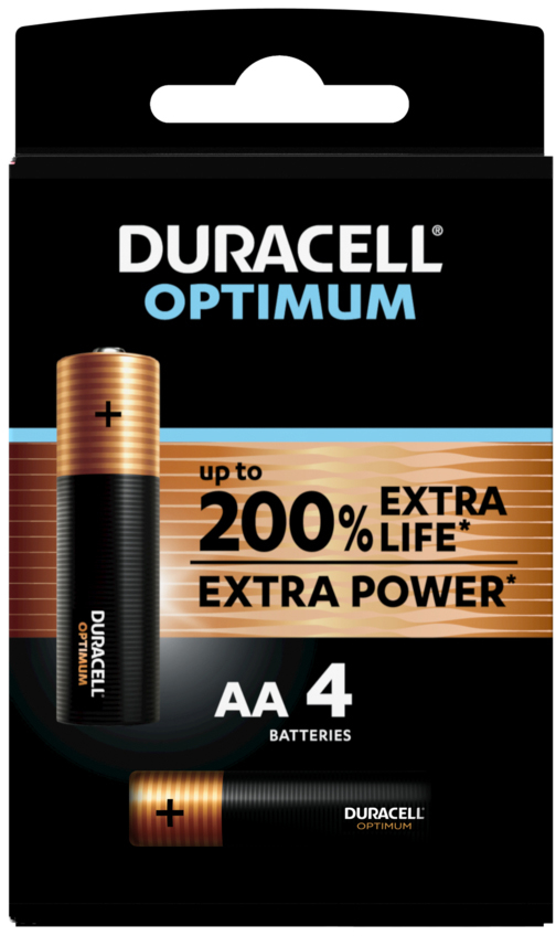 DURACELL Pile Optimum 4-137486 AA, LR6, 1.5V 4 pcs.
