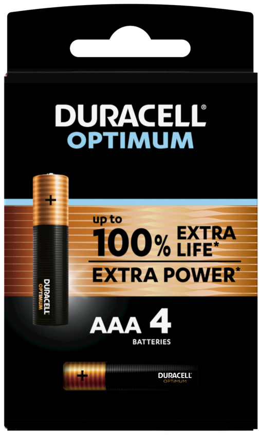 DURACELL Pile Optimum 4-137516 AAA, LR03, 1.5V 4 pcs.