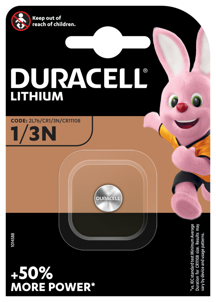 DURACELL Pile miniature lithium CR1/3N CR11108, CR1, 2L76, 3V 1 pcs. CR11108, CR1, 2L76, 3V 1 pcs.
