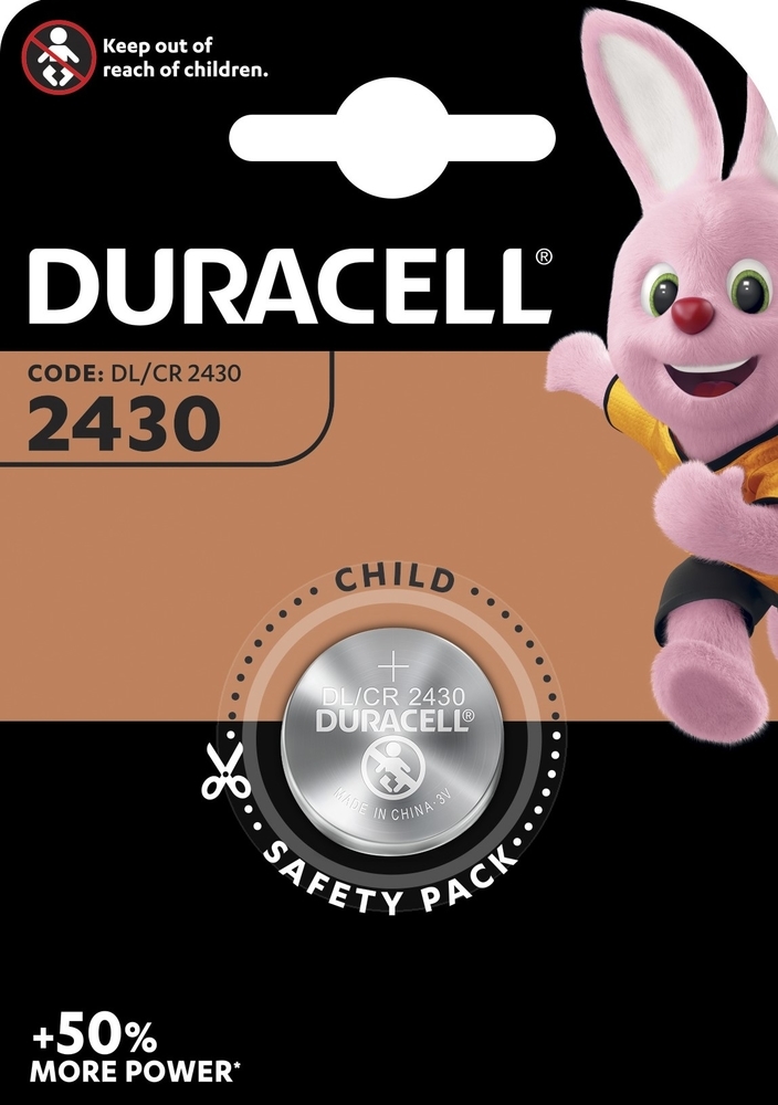 DURACELL Knopfbatterie Specialty DL2430 CR2430, 3V