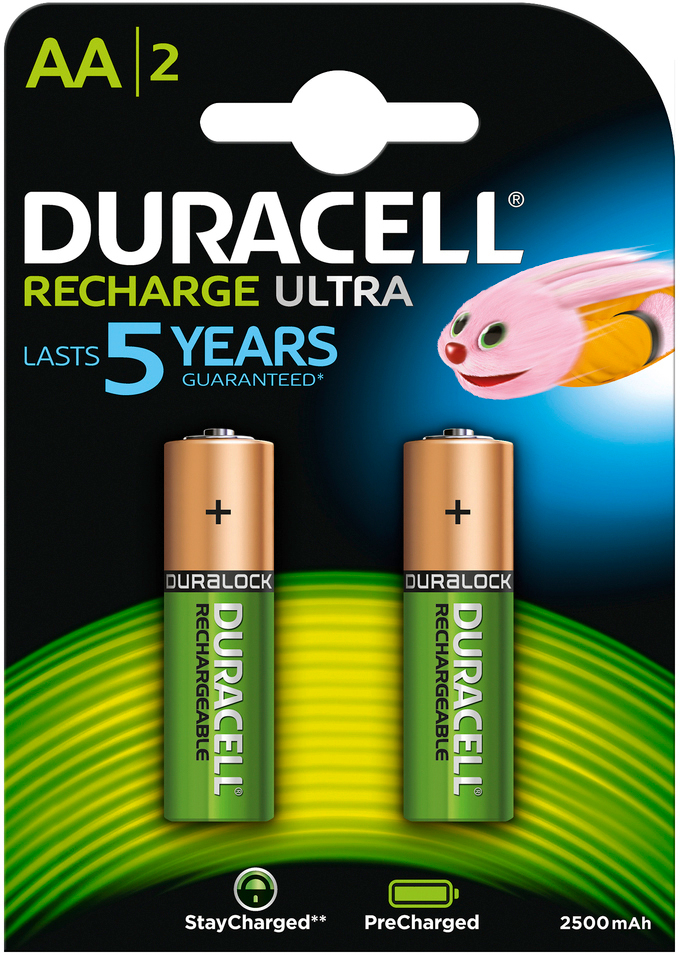 DURACELL Recharge Ultra PreCharged DX1500 AA,HR6,2400mAh,1.2V 2 pcs. AA,HR6,2400mAh,1.2V 2 pcs.