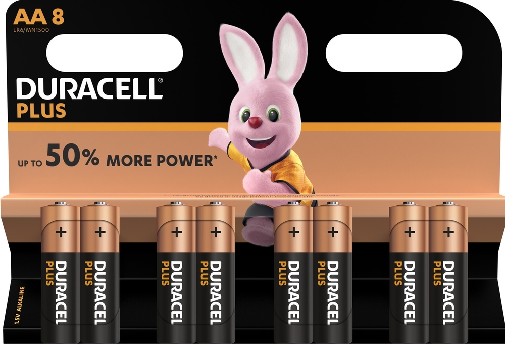 DURACELL Pile Plus Power MN1500 AA, LR6, 1.5V 8 pcs. AA, LR6, 1.5V 8 pcs.