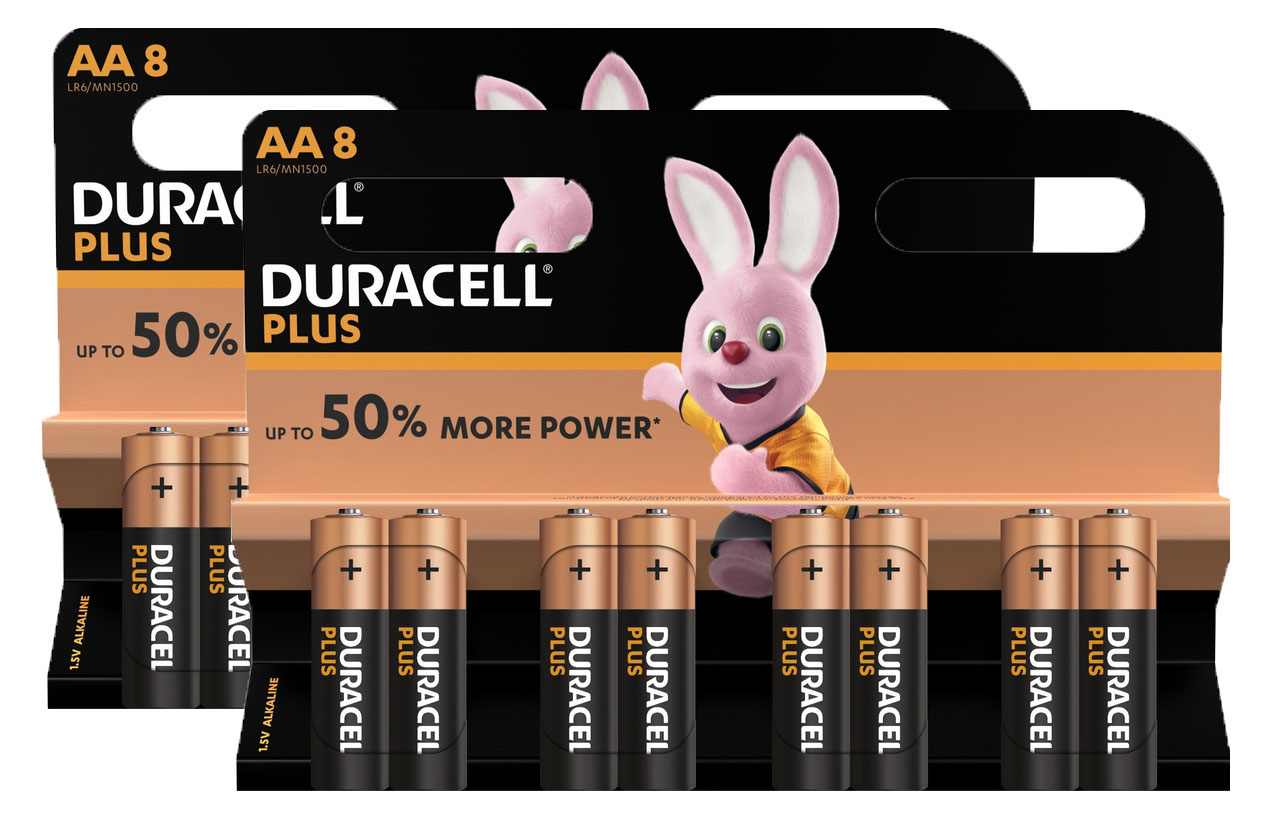 DURACELL Pile Plus Power MN1500 AA, LR6, 1.5V 16 pcs. AA, LR6, 1.5V 16 pcs.