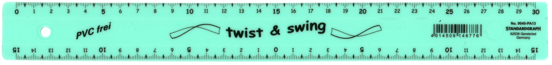 photo DUX Twist & Swing Règle 30cm 9040-PA13 turquoise pastel