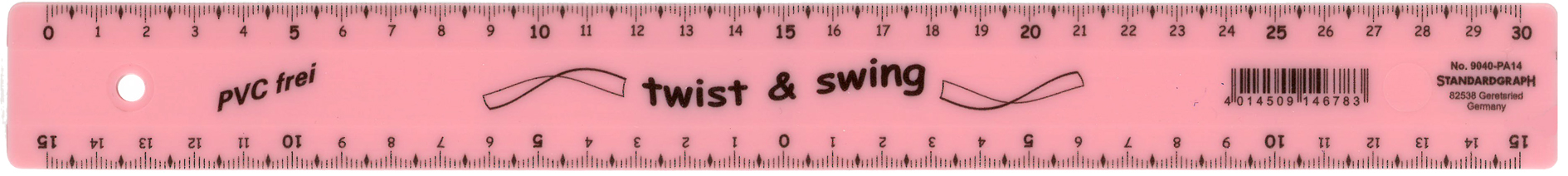 photo DUX Twist & Swing Règle 30cm 9040-PA14 rose pastel