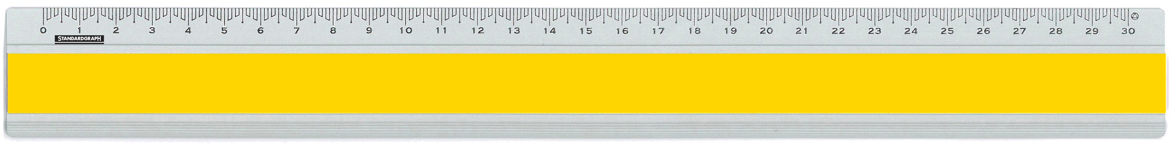 DUX Règle Joy Color 30cm FA-JC/30Y Alu, jaune
