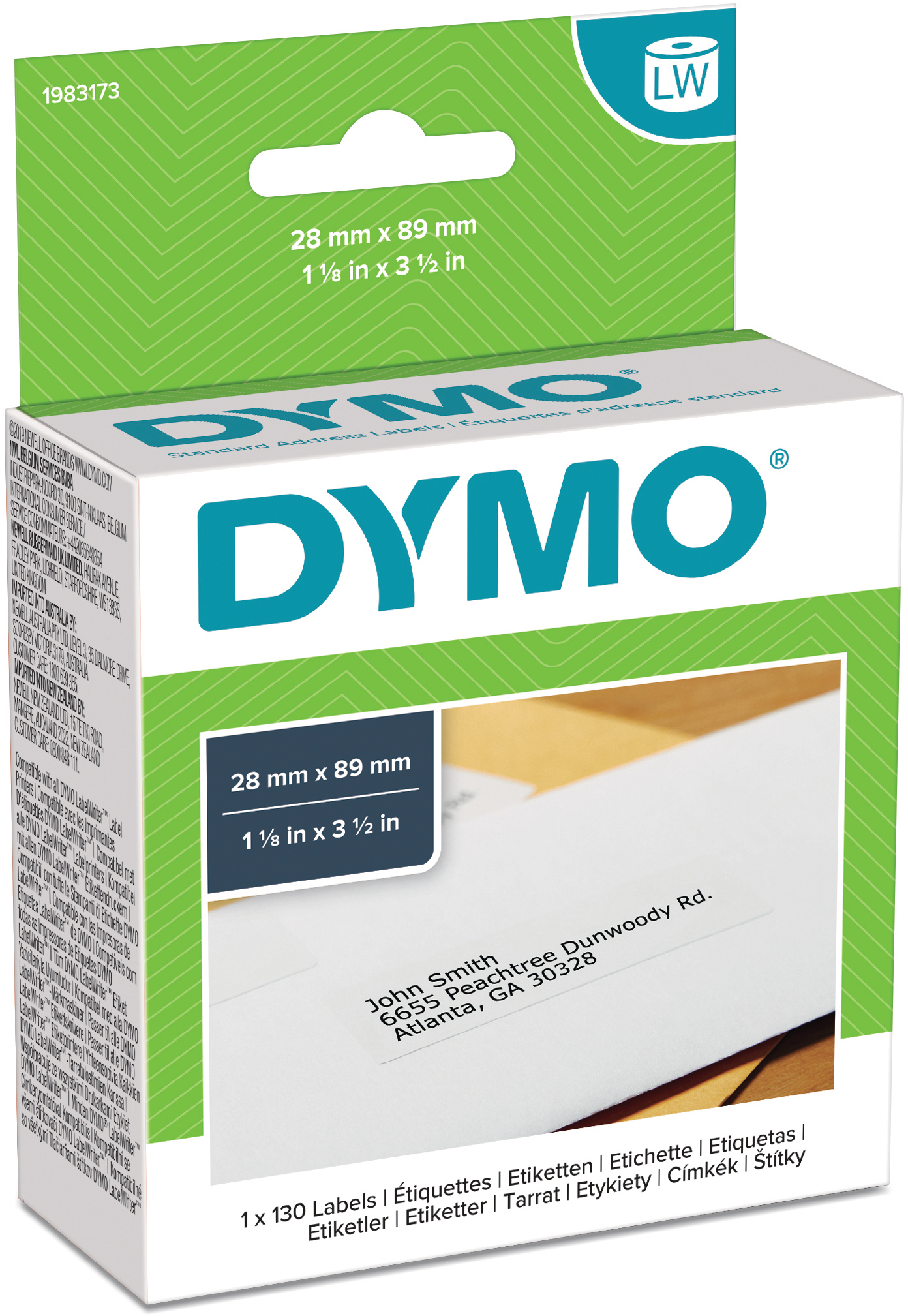 DYMO Etiquettes d'adr. 28x89mm 1983173 blanc, papier 1 rl./130 pcs.