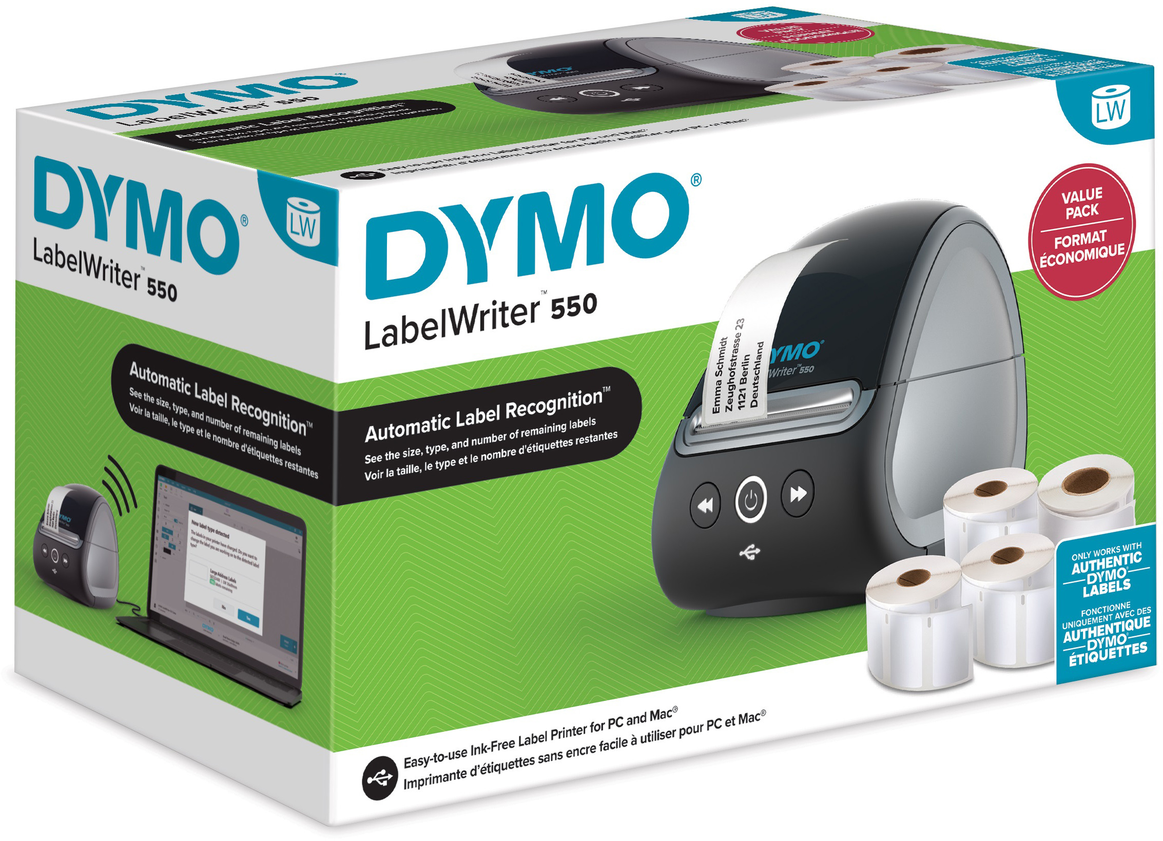 DYMO Etiketten 550 Valuepack 2147591 LabelWriter