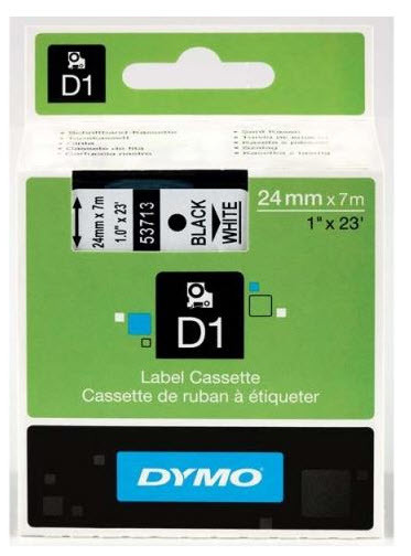 DYMO Ruban D1 noir/blanc S0720930 24mm/7m