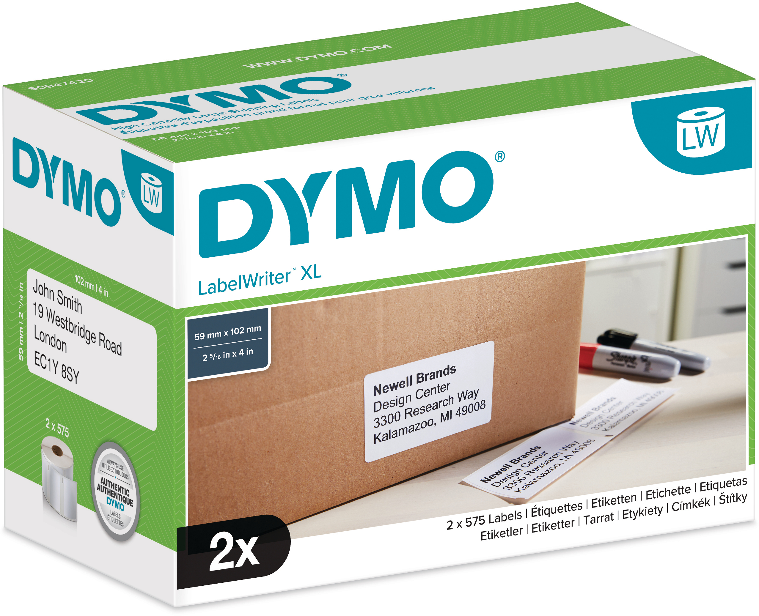 DYMO LabelWriter S0947420 2 Rl./575 pcs.