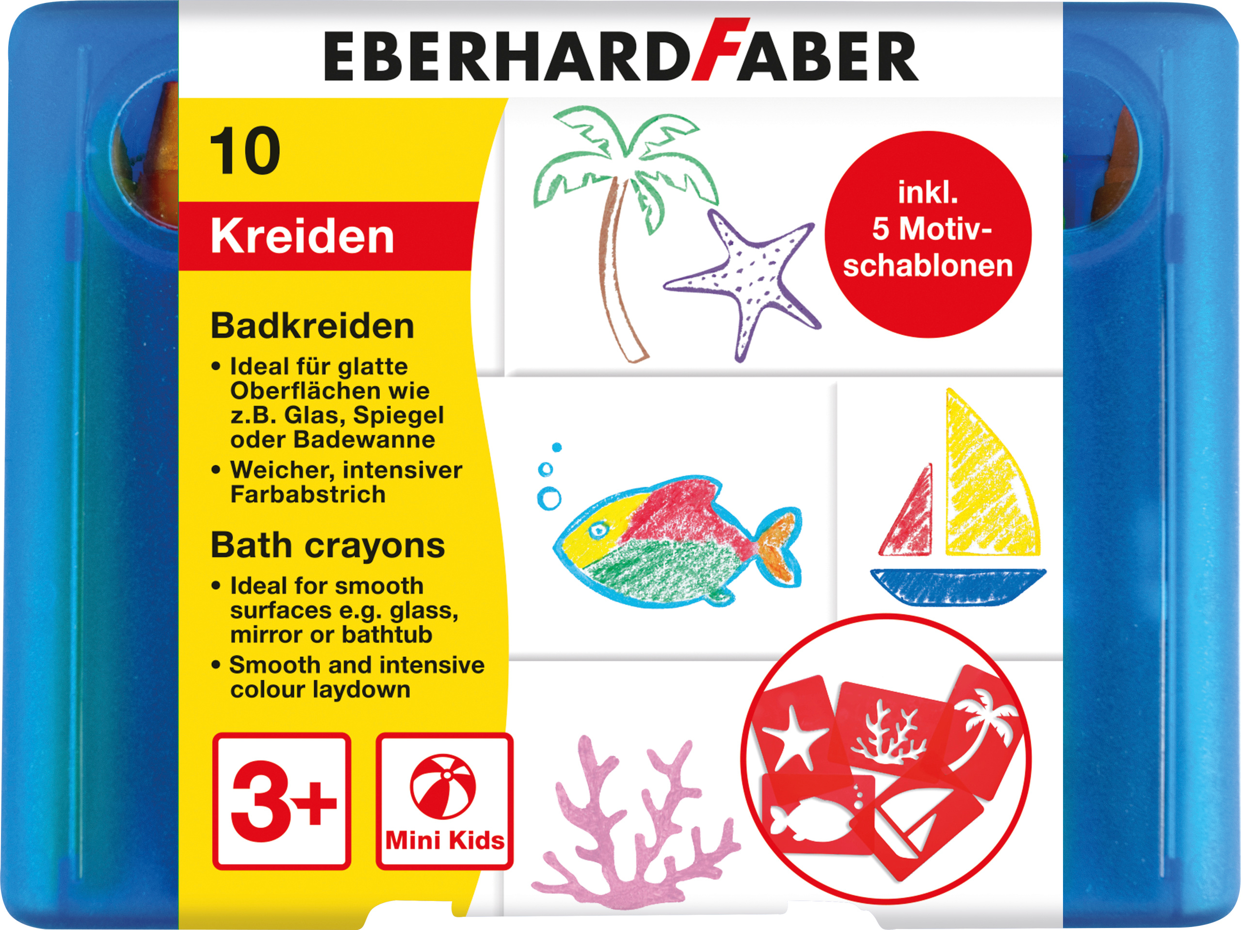 EBERHARD FABER Craies de bain 524110 10 couleurs