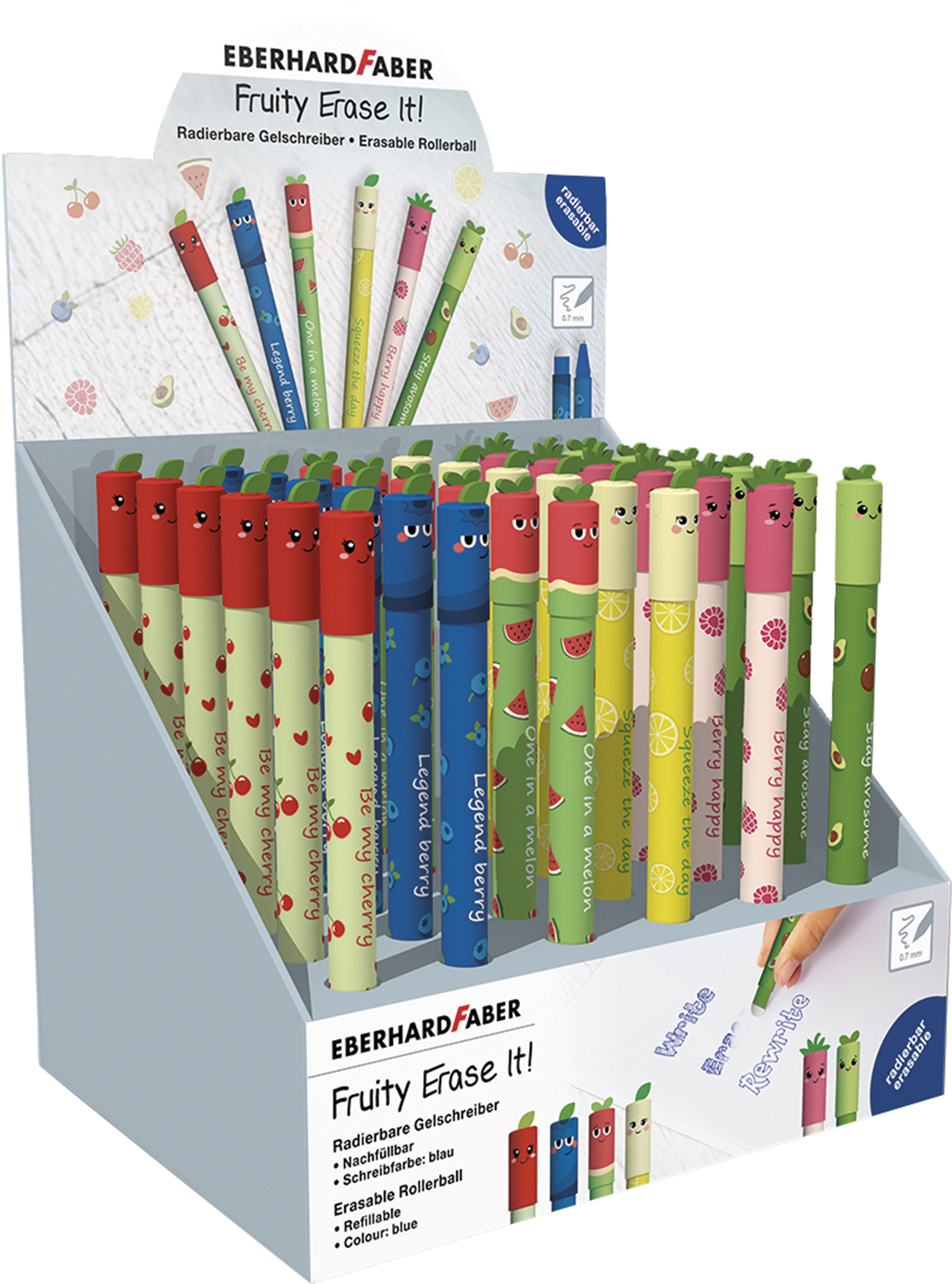 EBERHARD FABER Gelschreiber Erase It Display 560185 Fruity 36 Stück