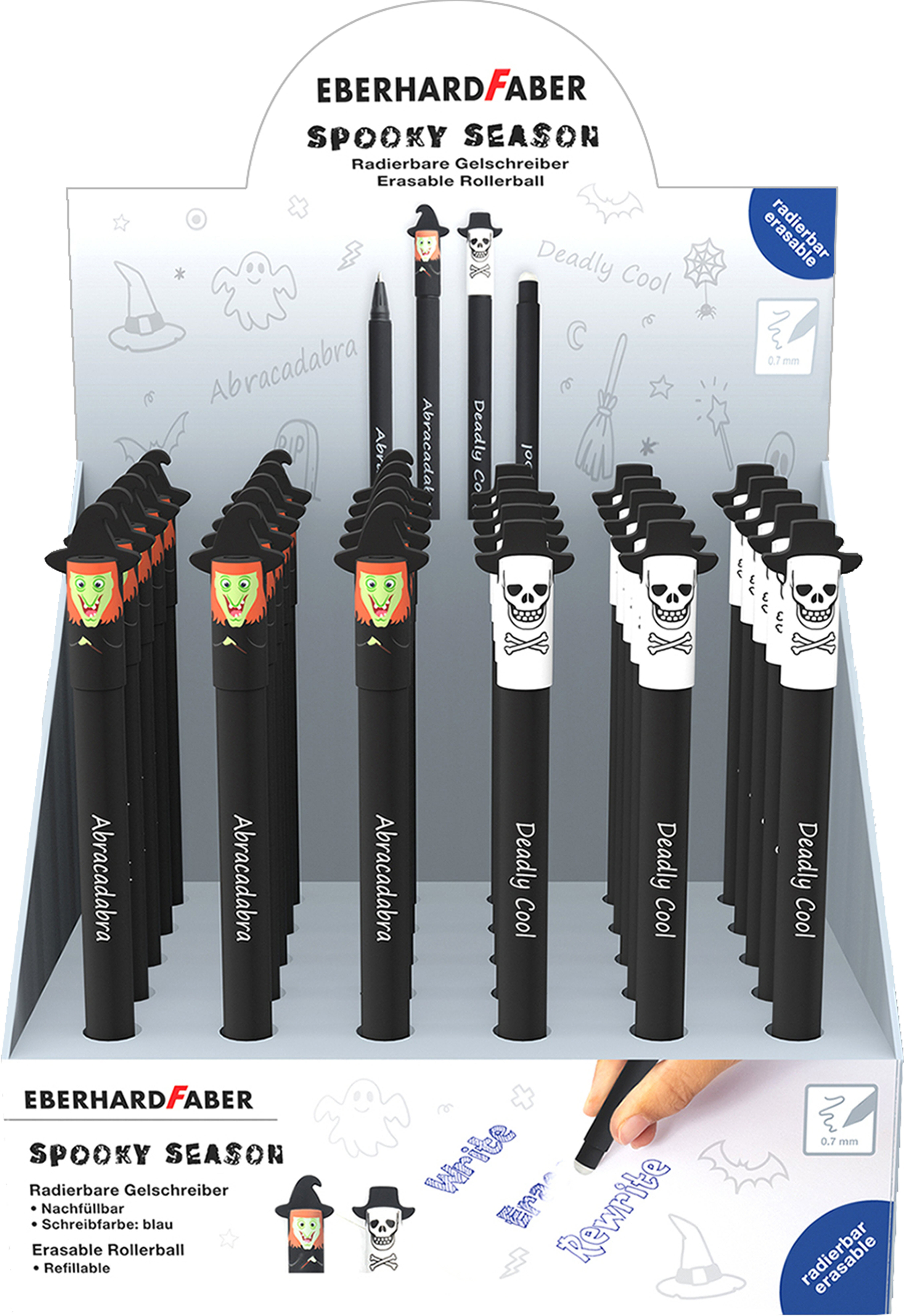 photo EBERHARD FABER Stylo gel Erase It Display 583102 Halloween Edition 30 pièces