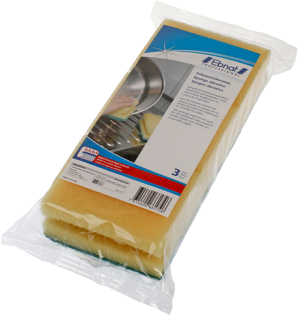 photo EBNAT Éponge 3 pcs. 182147 jaune