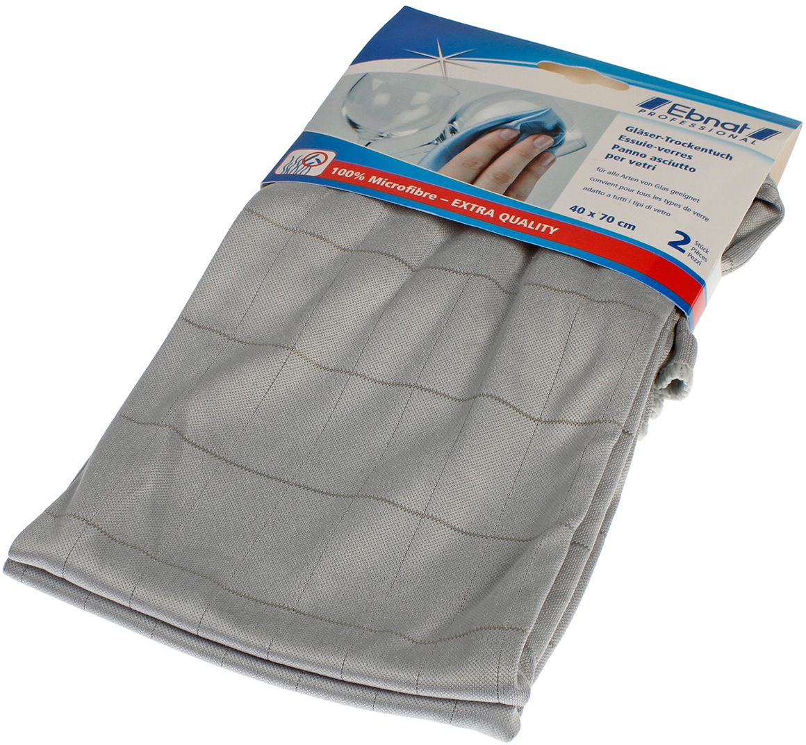 photo EBNAT Chiffon en microfibre 2 pcs. 337390 gris