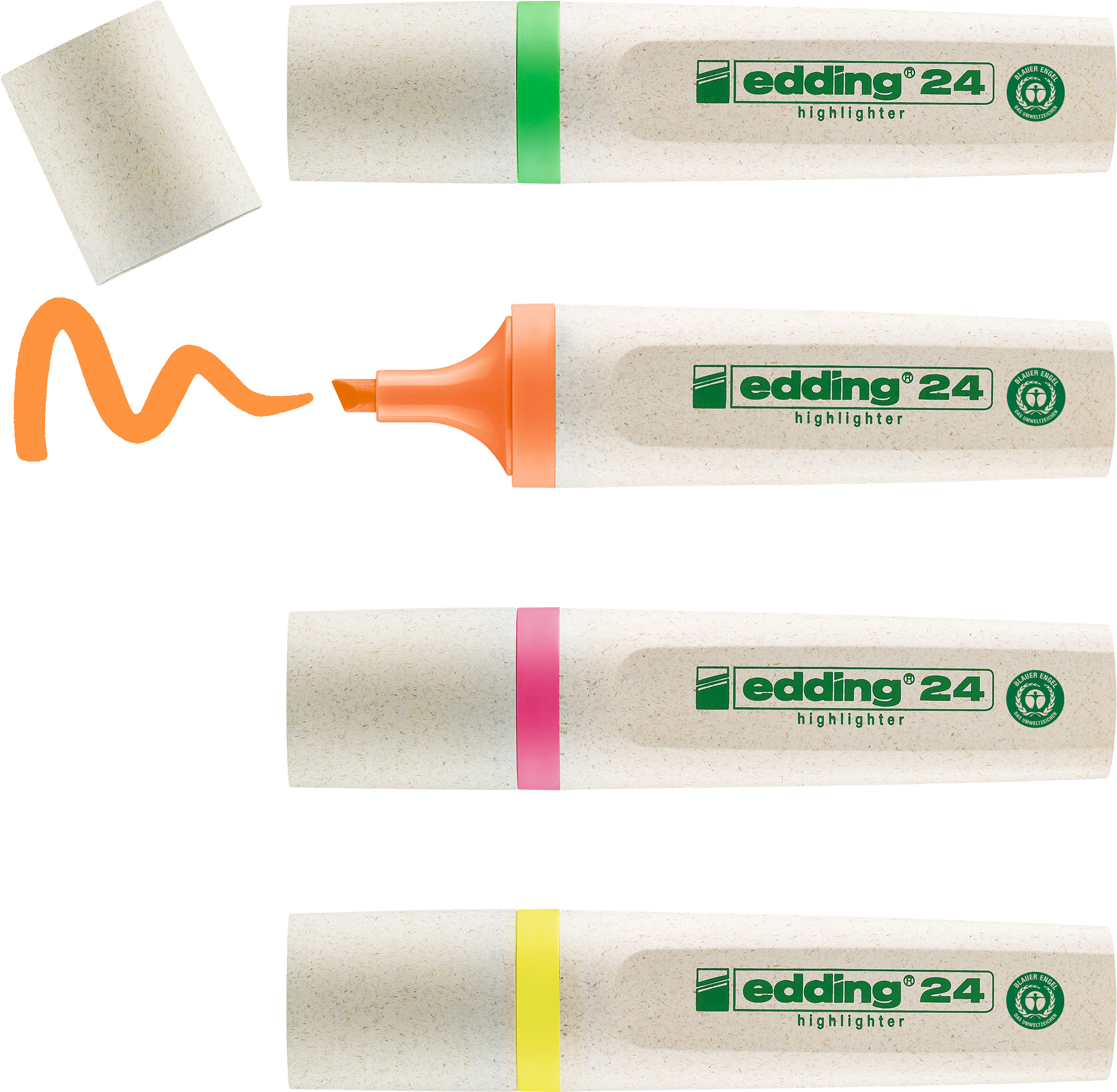EDDING EcoLine Surligneur 24 2-5mm 24-E4 4-couleurs