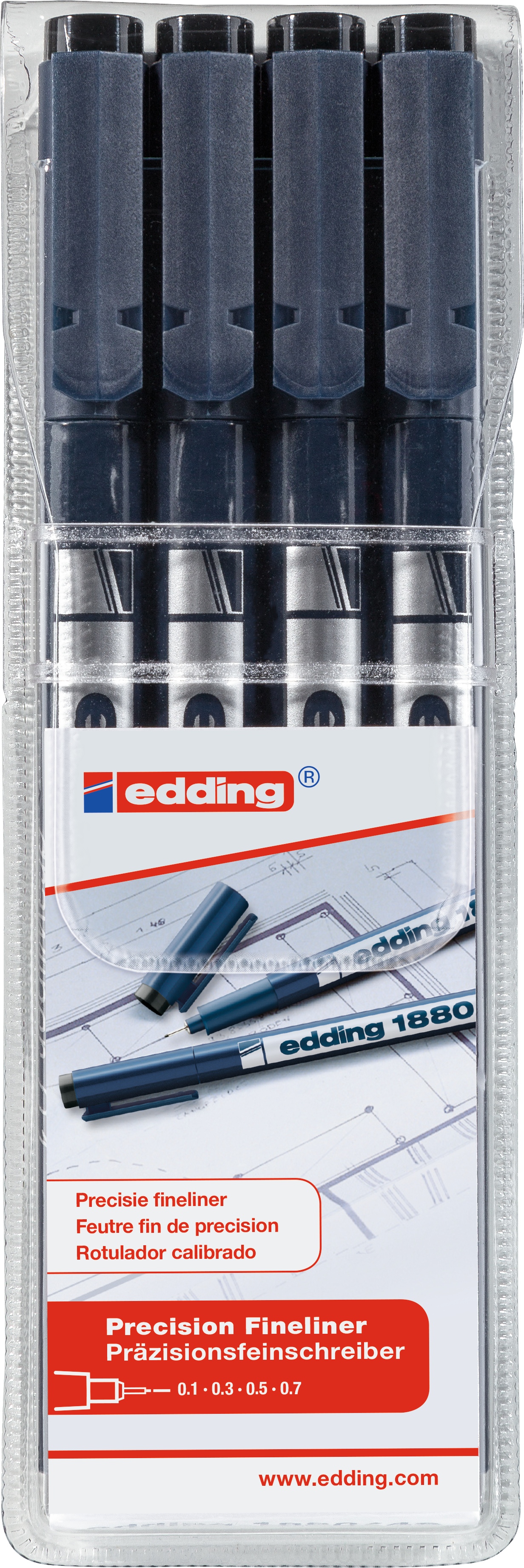 EDDING Finleliner 1880 0.1-0.7mm 338 4 pcs. 4 pcs.