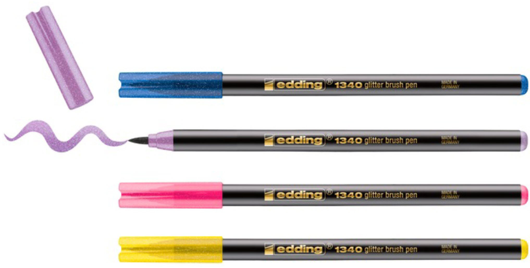 EDDING Brushpen 1340 4-1340-4-3 Glitter E-4 Moderne 4 pcs.