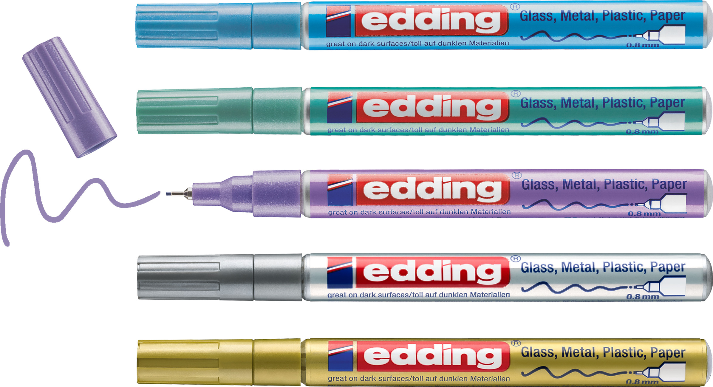 EDDING Gloss Paintmarker 780 0.8mm 780-E5-met ass2 metalllic 5 pcs.