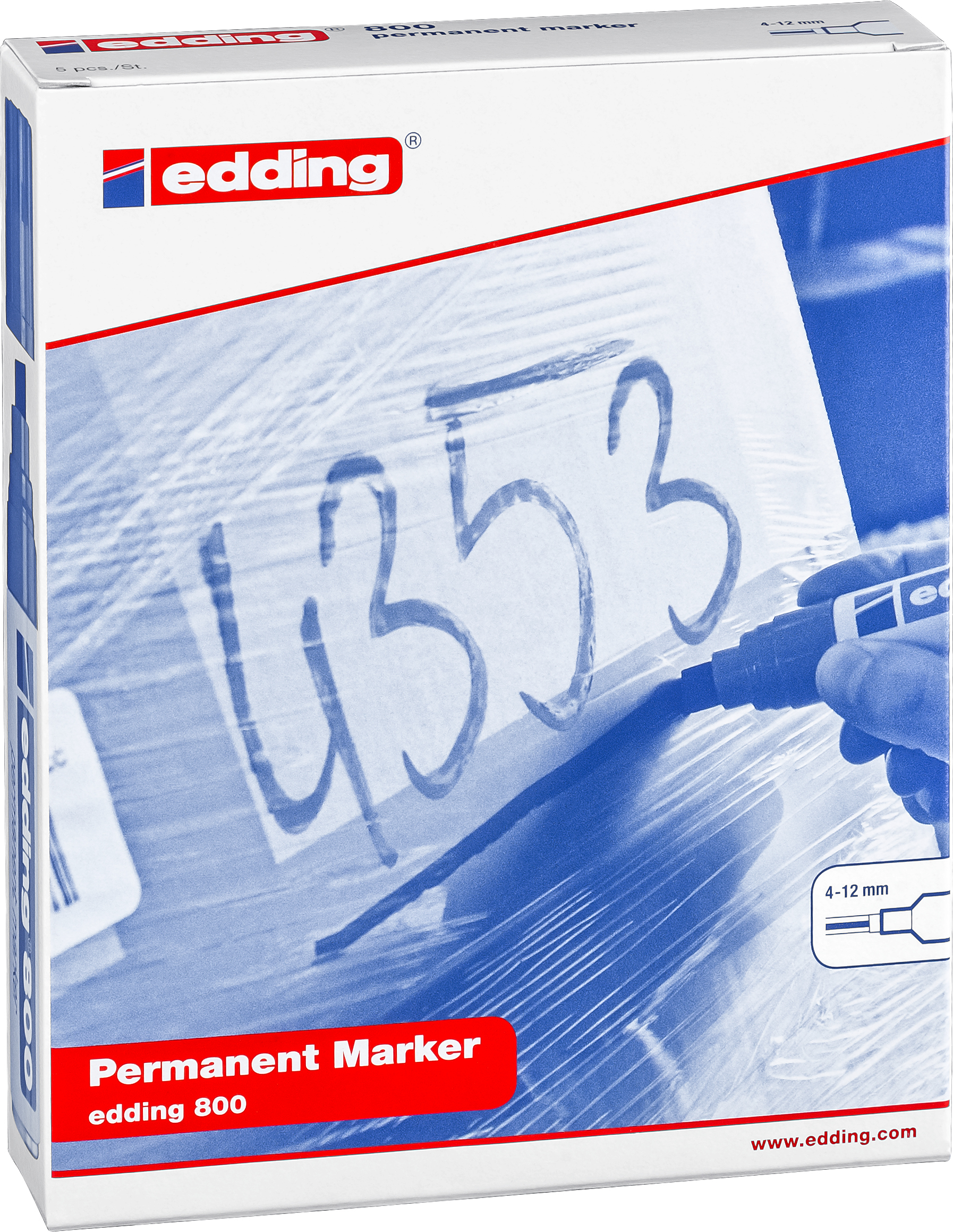 EDDING Permanent Marker 800 4-12mm 800-99 5 couleurs