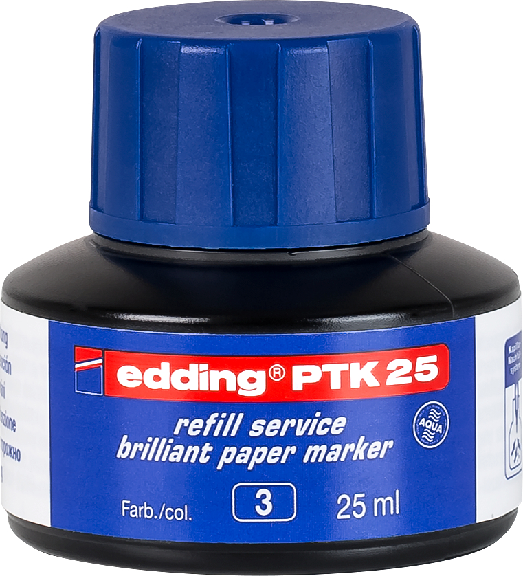 EDDING Encre 25ml PTK-25-3 bleu