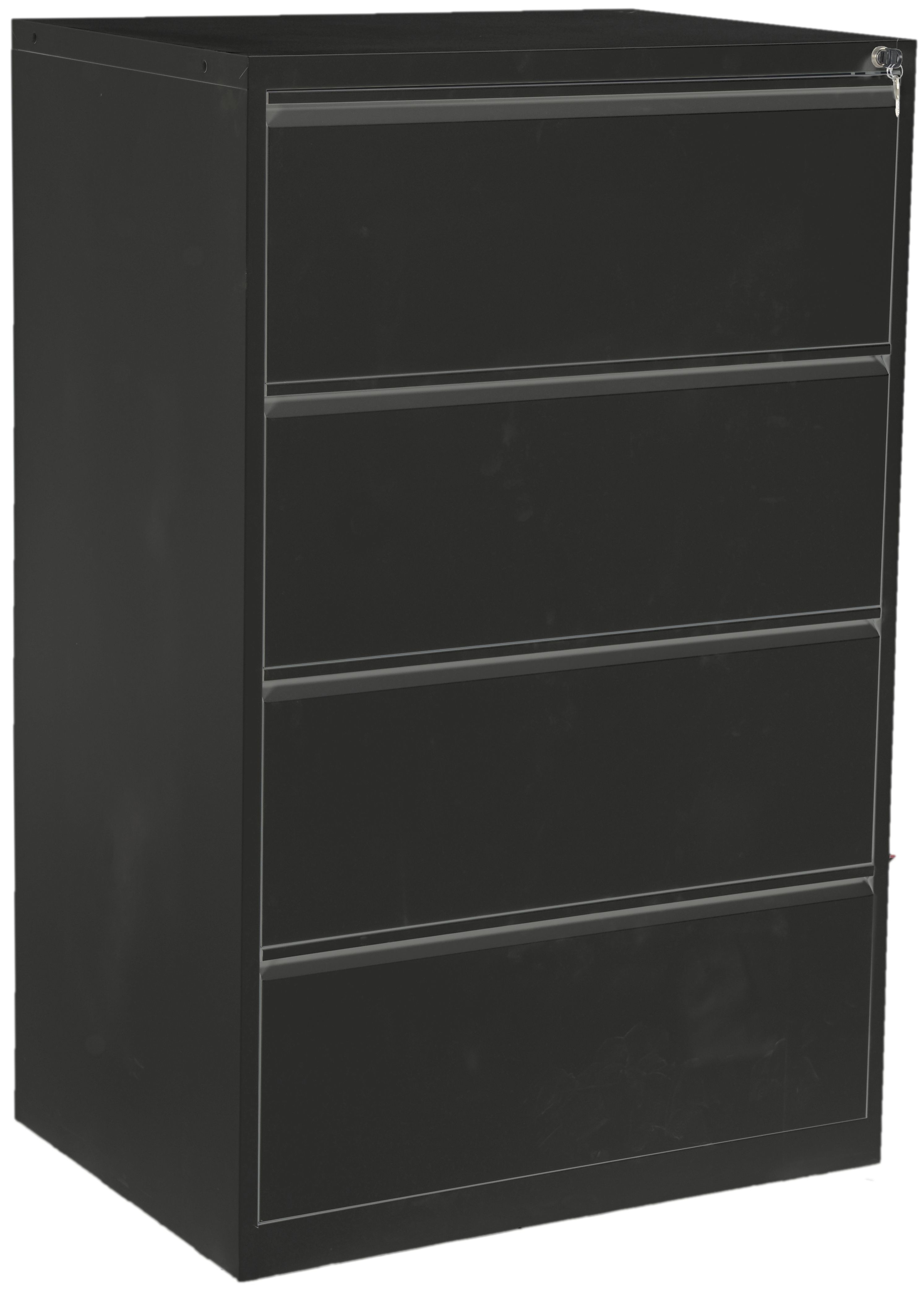 EDGY Armoire à portes battantes 3424/9005 4 tiroirs étroits, noir 4 tiroirs étroits, noir