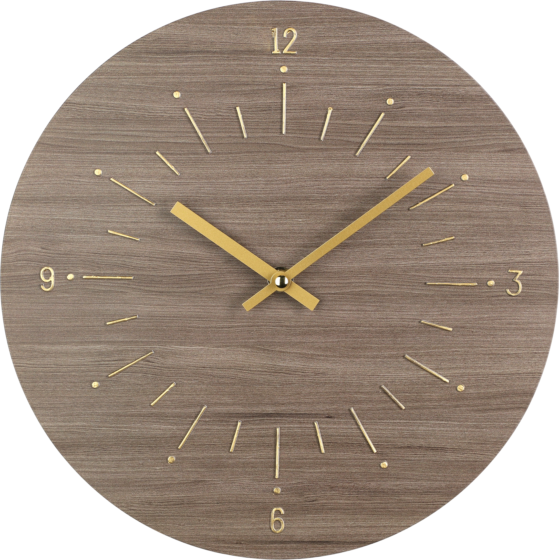 photo EGLO Horloge murale 30cm 425508 marron/or, Takahagi
