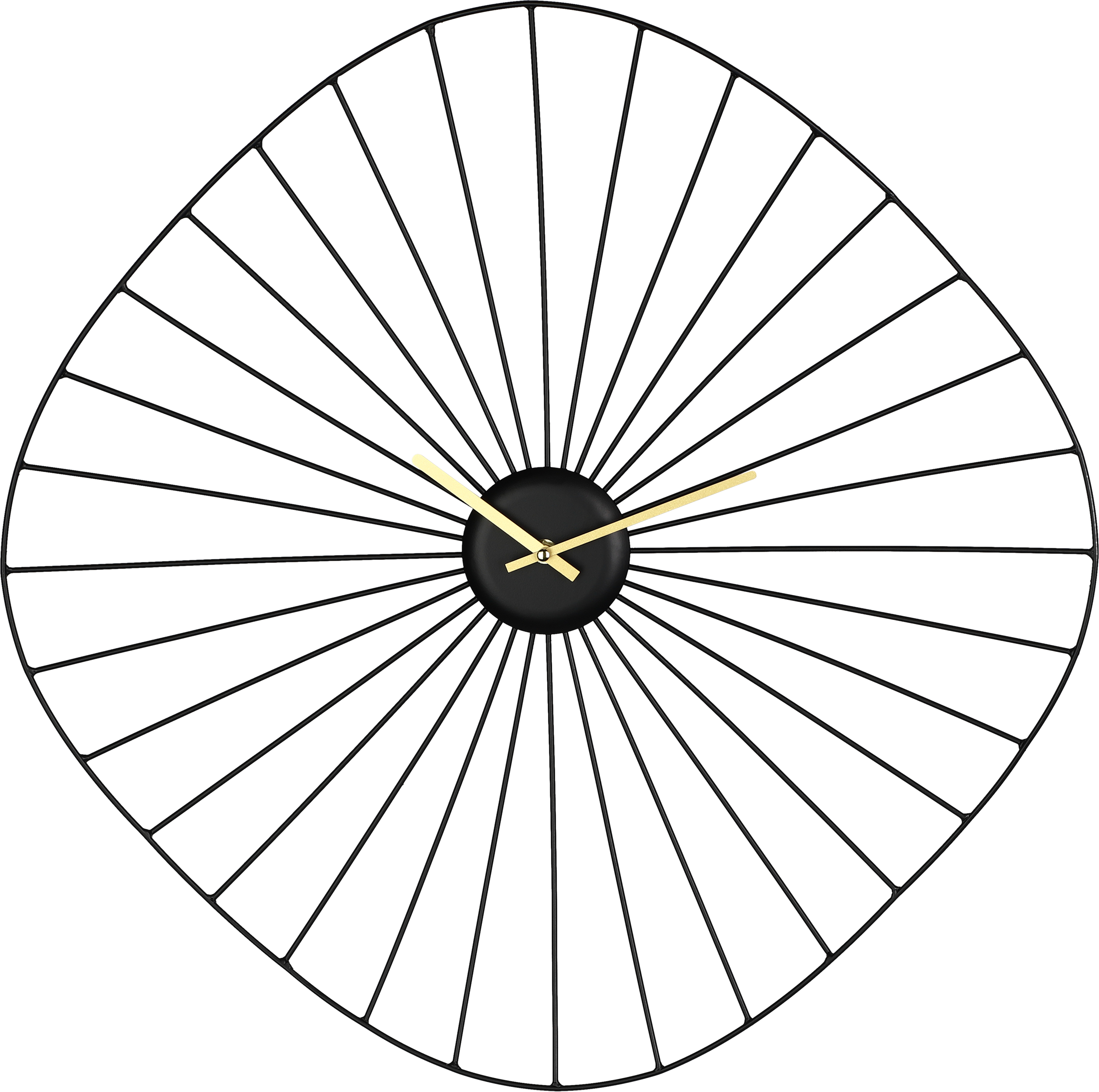 photo EGLO Horloge murale 60x60cm 425516 noir/or, Matsumoto