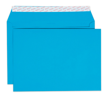 ELCO Enveloppe Color s/fenêtre C4 24095.32 120g, bleu 200 pcs.