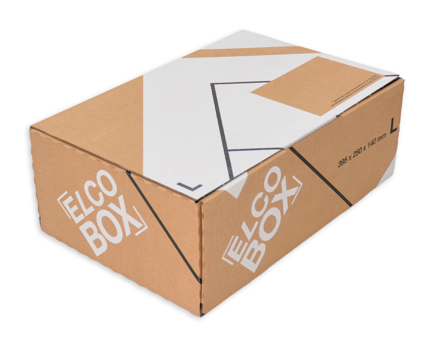 photo ELCO Emballage d'envoi L 28834.25 marron/blanc 395x250x140mm
