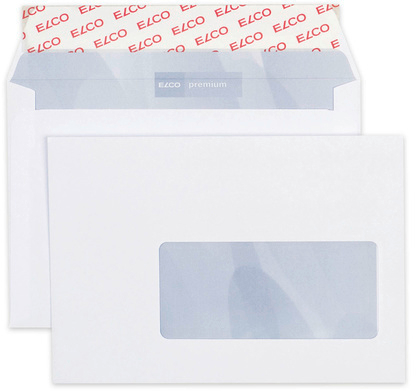 ELCO Enveloppe Premium a/fenêtre C6 30696 100g, blanc 500 pcs.