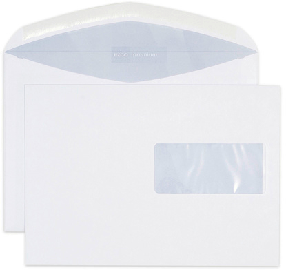 ELCO Enveloppe Premium a/fenêtre C5 32496 100g, blanc 500 pcs.