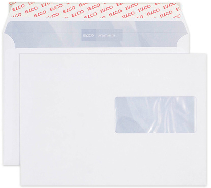 ELCO Envelope Premium a/fenêtre C5 32892 80g, blanc 500 pcs.