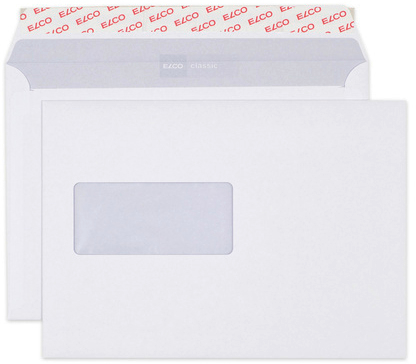 ELCO Enveloppe Classic a/fenêtre C5 37999 100g, blanc 500 pcs. 100g, blanc 500 pcs.