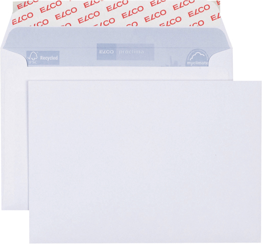 ELCO Enveloppe Proclima s/fen. C6 38686 100g, blanc, colle 500 pcs.