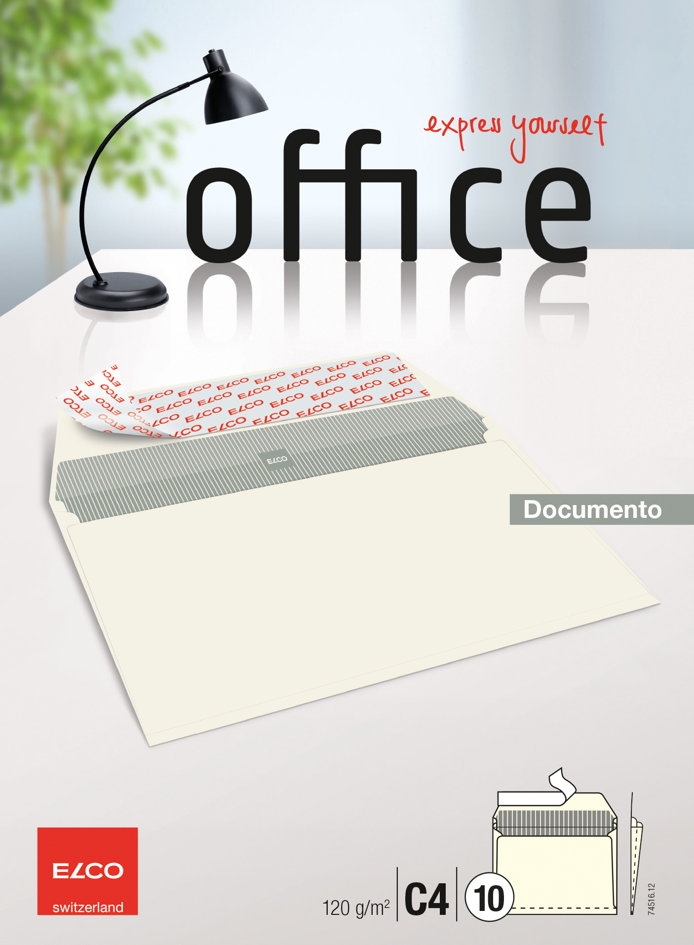 ELCO Enveloppe Office C4 74516.12 120g, beige, colle 10 pcs. 120g, beige, colle 10 pcs.