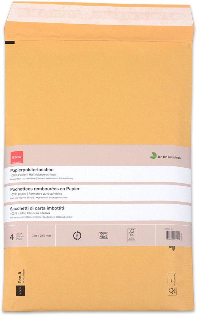 ELCO Pochette en papier 74653.92 250 x 350mm, marron 4 pcs. 250 x 350mm, marron 4 pcs.
