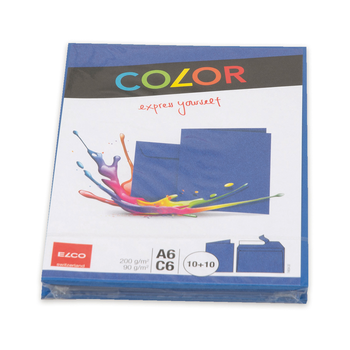 ELCO Enveloppes/cartes COLOR C6/A6 74834.32 bleu 2x10 pièces bleu 2x10 pièces