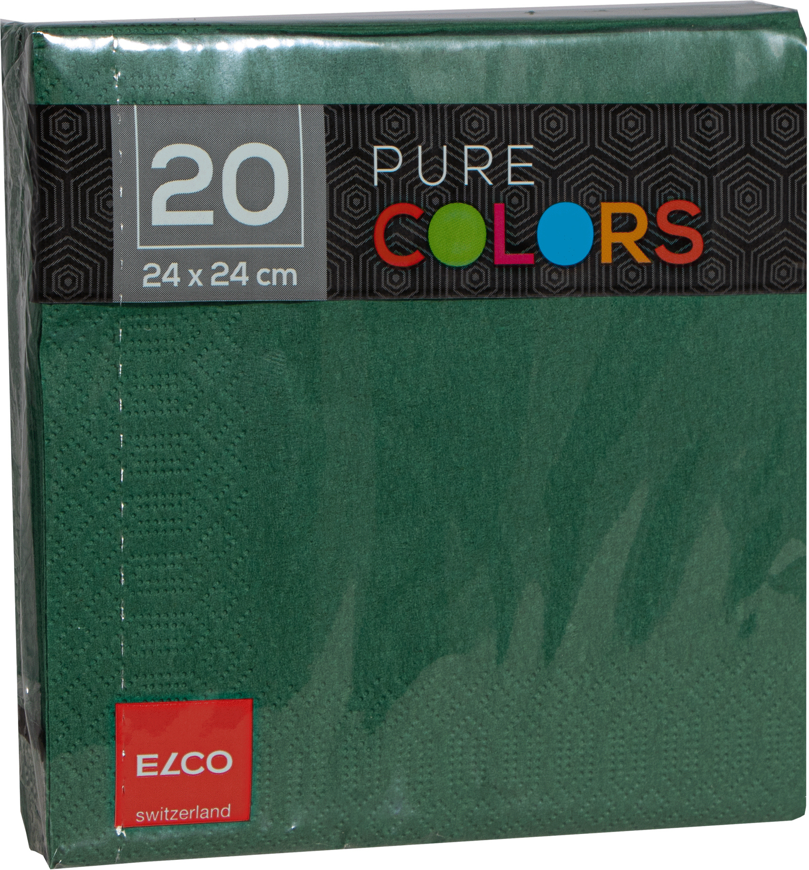 ELCO Serviettes tissue 24x24cm PC234020-056 3 plis, vert foncé 20pcs. 3 plis, vert foncé 20pcs.
