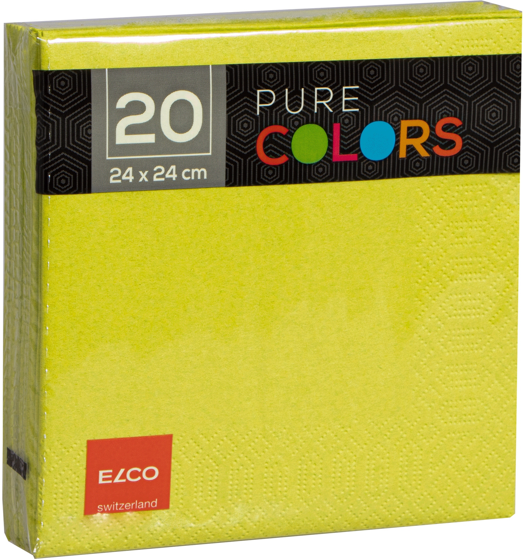 ELCO Serviettes tissue 24x24cm PC234020-213 3 plis, kiwi 20pcs. 3 plis, kiwi 20pcs.