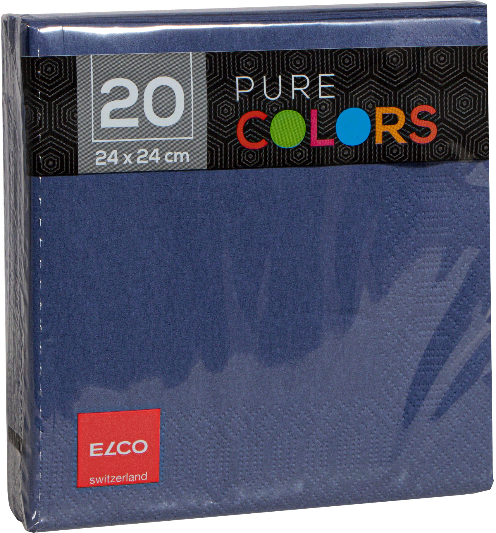 ELCO Serviettes tissue 24x24cm PC234020-465 3 plis, bleu foncé 20pcs.