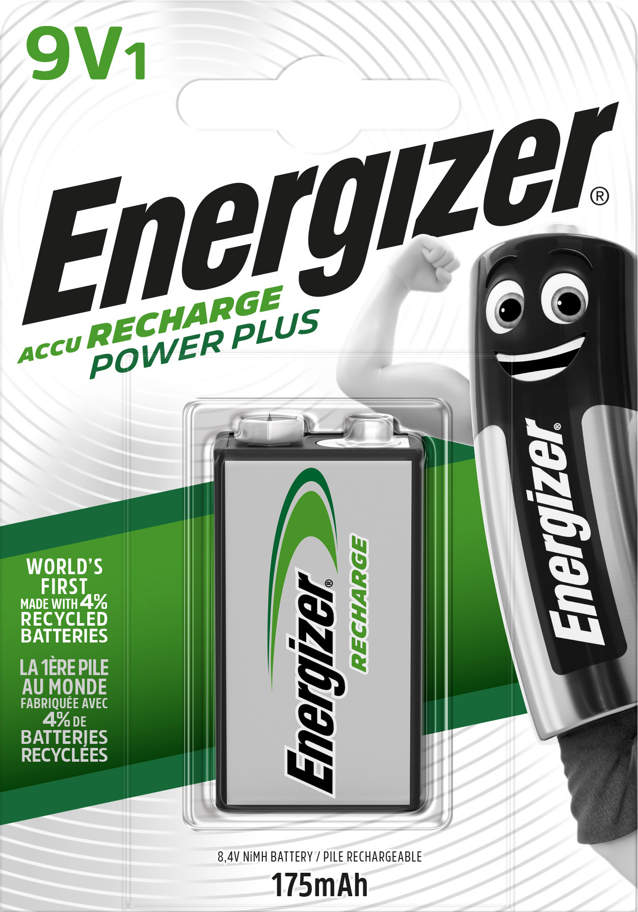 ENERGIZER batterie E300320802 9V, 175mAh, 1 pièce 9V, 175mAh, 1 pièce