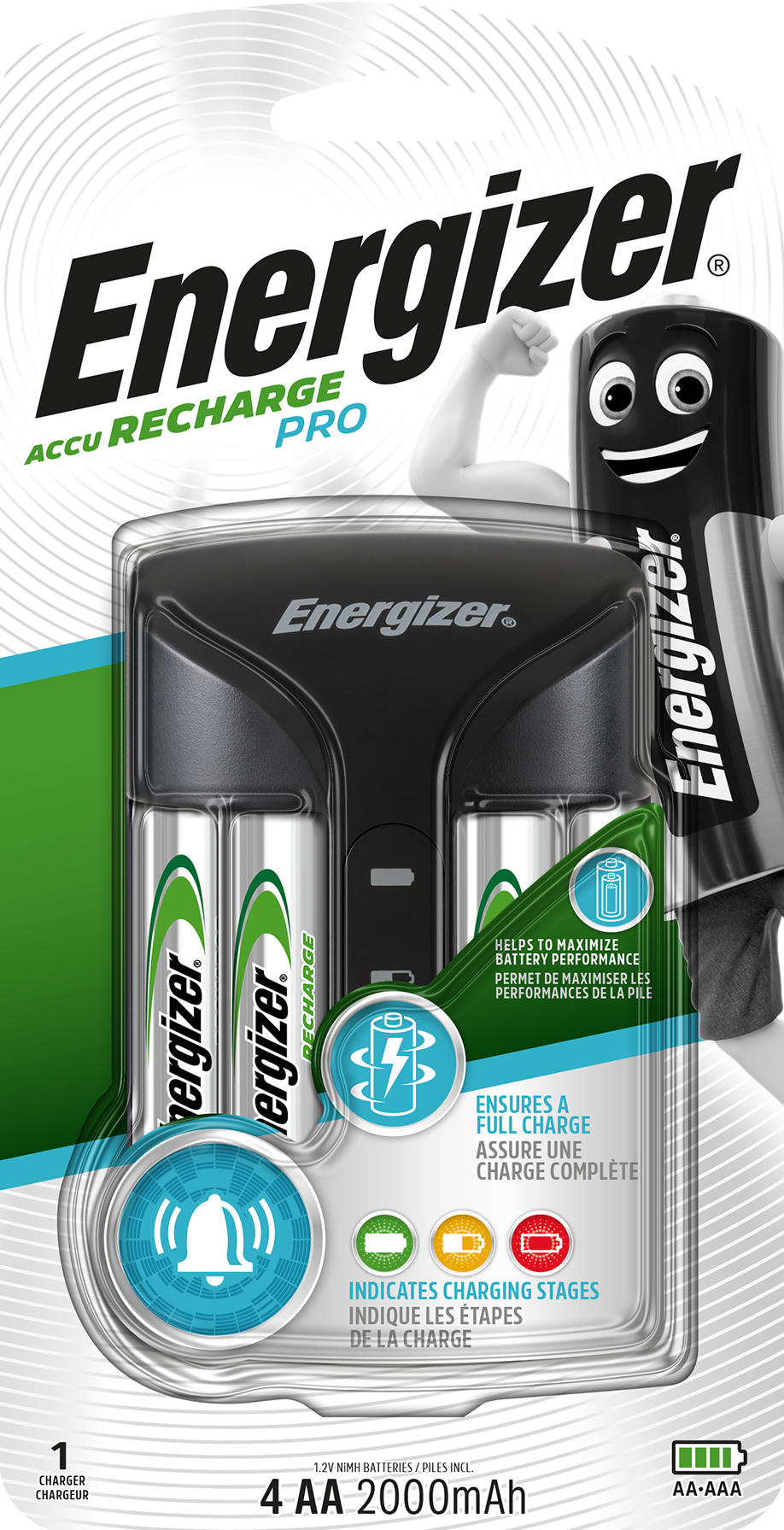 ENERGIZER Chargeur de batterie Pro E300696602 inkl. 4x AA pièce inkl. 4x AA pièce