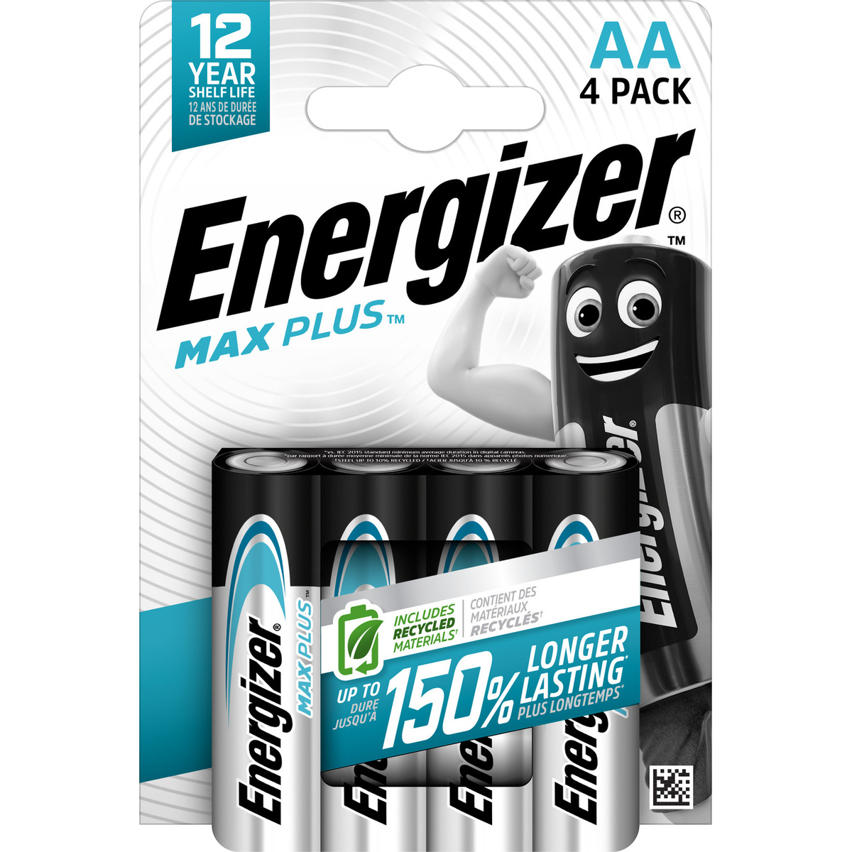 ENERGIZER Batterie Max Plus 1,5V E91/AA Mignon 2800 mAh 4 Stück