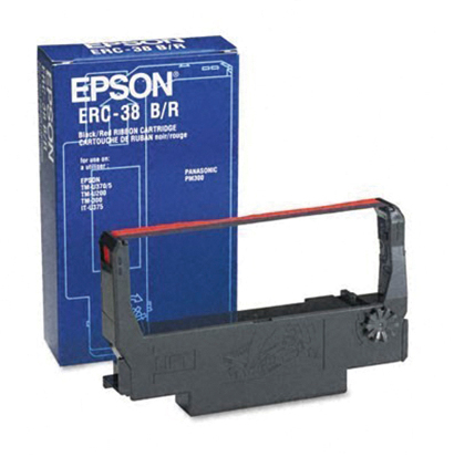EPSON Ruban Nylon noir/rouge S015376 Epson ERC 38, 1020169 1,5mio.c Epson ERC 38, 1020169 1,5mio.c