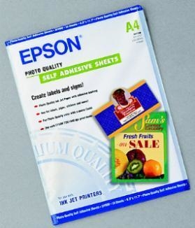 EPSON Photo Paper 167g A4 S041106 InkJet, autocoll. 10 feuilles