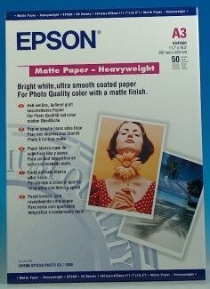 EPSON Matt Paper heavy weight A3 S041261 InkJet 167g 50 feuilles